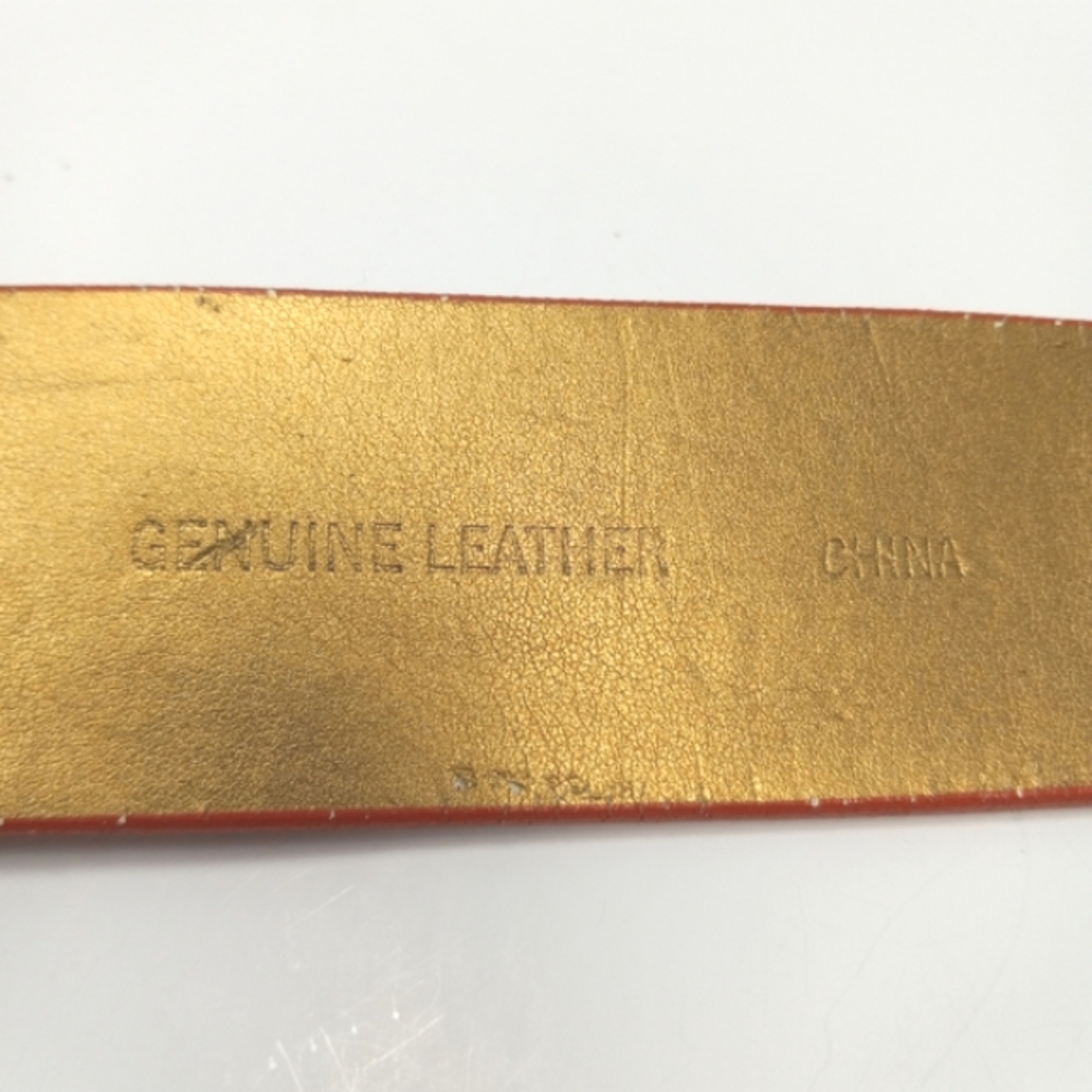 VIA SPIGA Burnt Orange Leather Belt Double Strap Gold Metal Buckles & St… - Picture 3 of 16